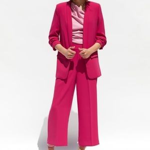 Zara high waisted culottes in fuchsia